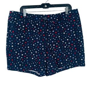 LOFT Navy Star Print Women Shorts